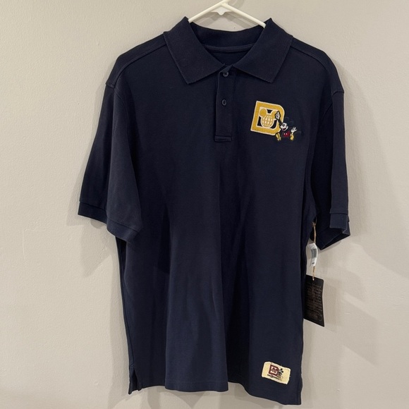 Disney Other - NWT Disney Men's Dark Blue Polo Shirt with Mickey 71 Patch